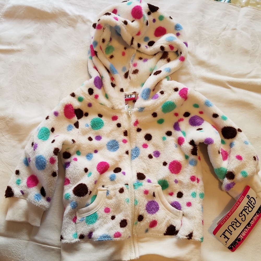 Girls Rule zippered hoodie
